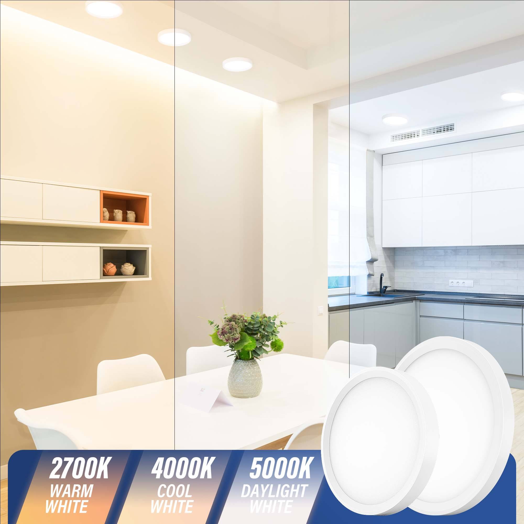 16 Inch LED Edgelit Slim Surface Mount Round - Kama Lighting